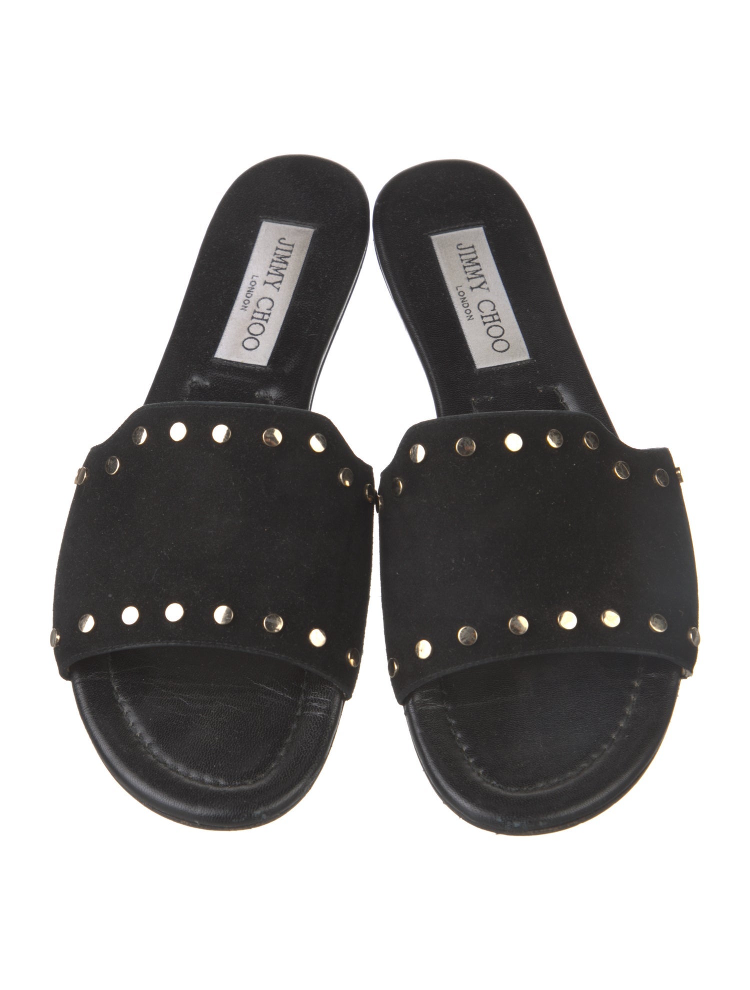 Jimmy Choo Suede Studded Accents Slides